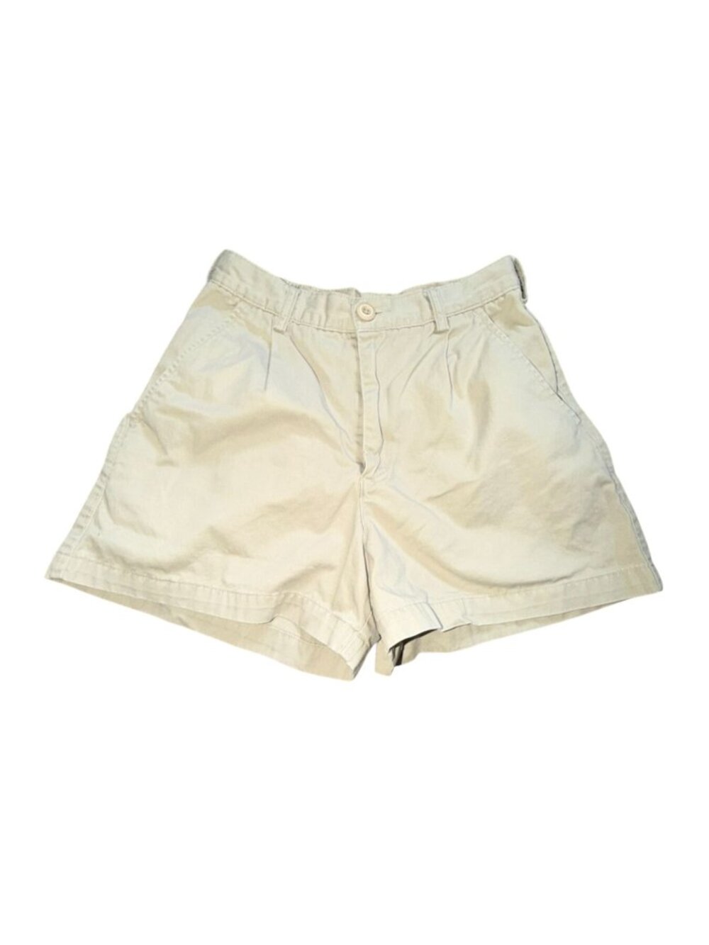 American Eagle Womens Pleated Front High Rise Chino Shorts-Khaki-Size 6-GUC